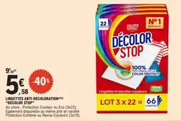 E.Leclerc LINGETTES ANTI-DÉCOLORATION 'DÉCOLOR STOP' offre