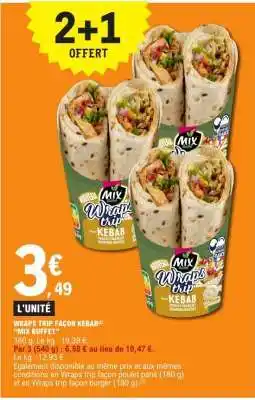 E.Leclerc WRAPS TRIP FAÇON KEBAB offre