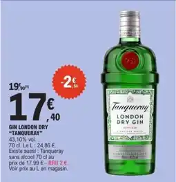 E.Leclerc GIN LONDON DRY TANQUERAY offre