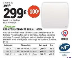 E.Leclerc SAUTER RADIATEUR CONNECTÉ TAHUAL 1000W offre