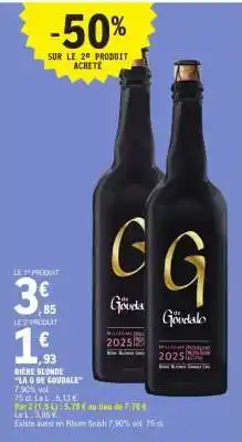E.Leclerc BIÈRE BLONDE LA G DE GOUDALE offre