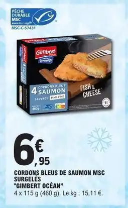 E.Leclerc CORDONS BLEUS DE SAUMON MSC SURGELES GIMBERT OCÉAN offre
