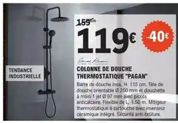 E.Leclerc COLONNE DE DOUCHE THERMOSTATIQUE PAGAN offre