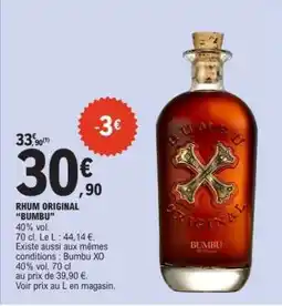 E.Leclerc RHUM ORIGINAL 'BUMBU' offre