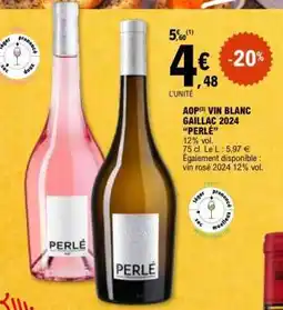 E.Leclerc AOP Vin Blanc Gaillac 2024 'Perlé' offre