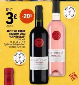 E.Leclerc AOP Vin Rouge Fronton 2022 'Capitoulat' offre