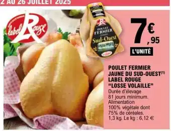 E.Leclerc POULET FERMIER JAUNE DU SUD-OUEST offre