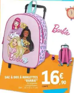 E.Leclerc SAC À DOS À ROULETTES 'BARBIE' offre