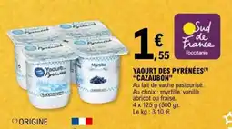 E.Leclerc YAOURT DES PYRÉNÉES 'CAZAUBON' offre