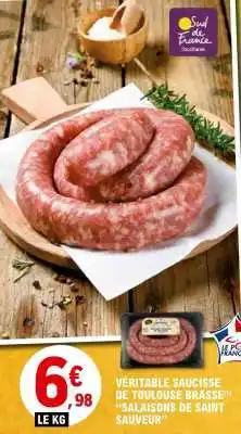 E.Leclerc Véritable Saucisse de Toulouse Brasse offre