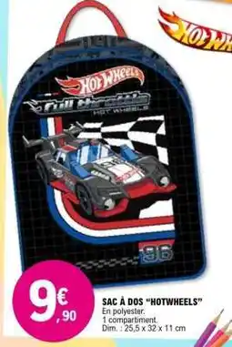 E.Leclerc SAC À DOS “HOTWHEELS” offre