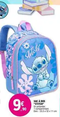 E.Leclerc Sac à dos STITCH offre