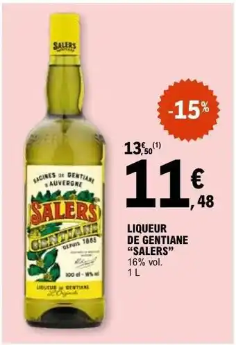 E.Leclerc Liqueur de Gentiane Salers offre
