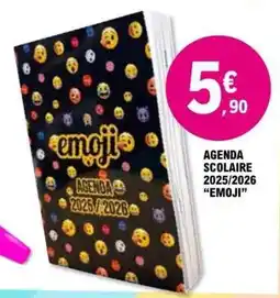 E.Leclerc AGENDA SCOLAIRE 2025/2026 “EMOJI” offre