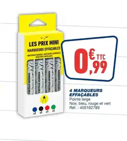 Bureau Vallée 4 marqueurs effacables offre