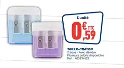 Bureau Vallée Taille-crayon offre