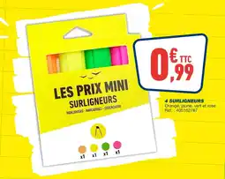 Bureau Vallée 4 surligneurs offre
