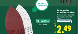 Lidl Set de bandes ou feuilles abrasives offre