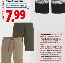Lidl Short homme offre