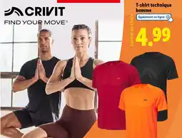 Lidl CRIVIT T-shirt technique homme offre