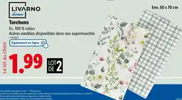 Lidl LIVARNO Torchons offre