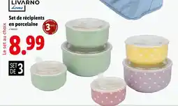 Lidl LIVARNO Set de récipients en porcelaine offre