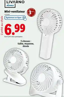 Lidl LIVARNO HOME Mini-ventilateur offre
