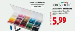 Lidl CRELANDO Set de fils à coudre 50 pièces offre