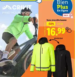Lidl CRIVIT Veste réversible homme offre