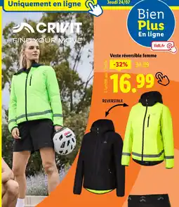 Lidl CRIVIT Veste réversible femme offre