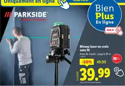 Lidl Parkside Niveau laser en croix sans fil offre