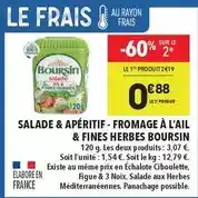 Supeco Boursin - salade & apéritif- fromage à l'ail & fines herbes offre
