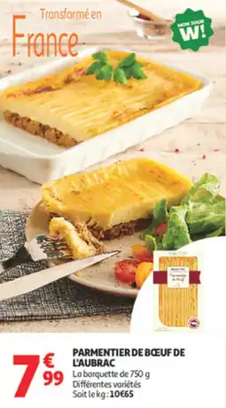 Auchan Parmentier de bœuf de l'aubrac offre