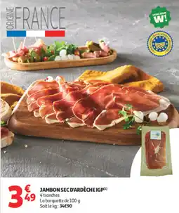 Auchan Jambon sec d'ardèche igp offre