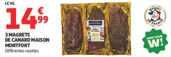 Auchan 3 magrets de canard maison montfort offre