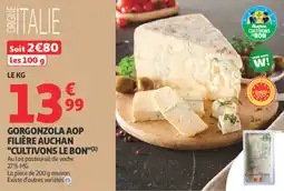 Auchan Gorgonzola aop filière auchan cultivons le bon offre