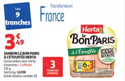 Auchan Jambon le bon paris à l'étouffée herta offre