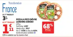 Auchan Pizza la pizz chèvre lardons sodebo offre
