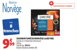 Auchan Saumon fumé de norvège labeyrie offre