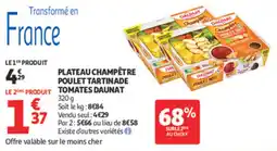 Auchan Plateau champêtre poulet tartinade tomates daunat offre