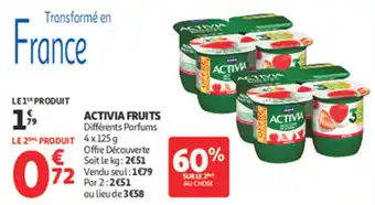 Auchan Activia fruits offre