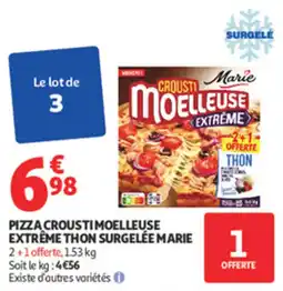 Auchan Pizza crousti moelleuse extrême thon surgelée marie offre