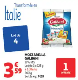 Auchan Mozzarella galbani offre
