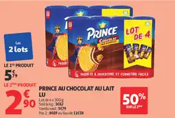 Auchan Prince au chocolat au lait lu offre