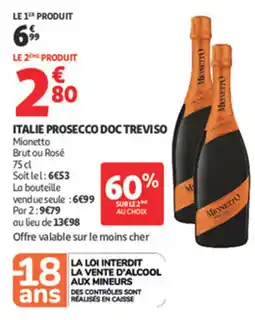 Auchan Italie prosecco doc treviso offre