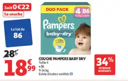 Auchan Couche pampers baby dry offre