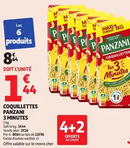 Auchan Coquillettes panzani 3 minutes offre