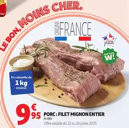 Auchan Porc: filet mignon entier offre