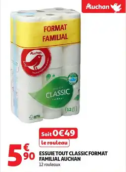 Auchan Essuie tout classic format familial auchan offre