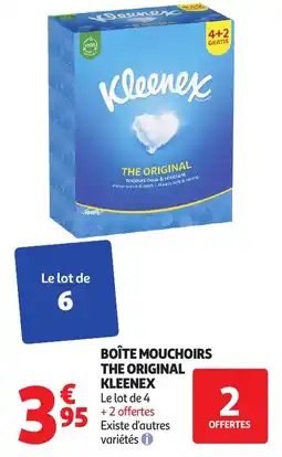 Auchan Boîte mouchoirs the original kleenex offre